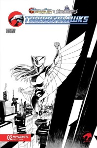 THUNDERCATS X SILVERHAWKS THUNDERHAWKS #2 CVR K DECLAN SHALVEY LINE ART VAR