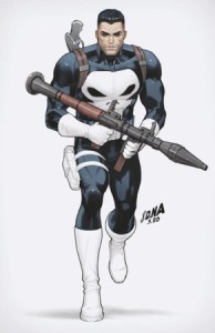 PUNISHER #3 50 COPY DAVID NAKAYAMA COLOR BLOCK WHITE VIRGIN VARIANT