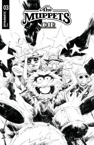 MUPPETS NOIR #3 CVR D INC 1:10 JAE LEE LINE ART VAR