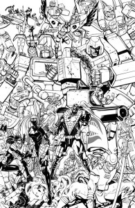 TRANSFORMERS #33 CVR G TOM REILLY ENERGON UNIVERSE 3RD ANNIVERSARY B&W VAR
