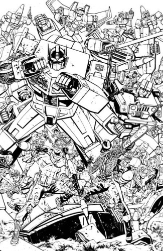 GI JOE #23 CVR G TOM REILLY TRANSFORMERS B&W ENERGON UNIVERSE 3RD ANNIVERSARY VAR