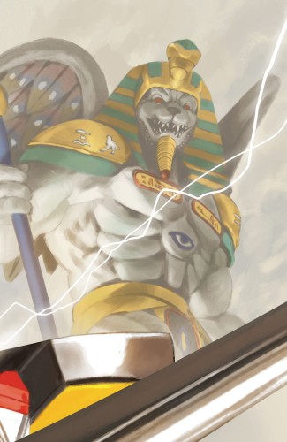 MIGHTY MORPHIN POWER RANGERS (2026) #3 C MEGAZORD CARD STOCK CONNECTING VAR (FULL ART, MERCADO)