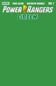 POWER RANGERS GREEN #1 E GREEN BLANK SKETCH VAR