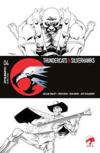 THUNDERCATS X SILVERHAWKS #4 CVR L DECLAN SHALVEY LINE ART VAR