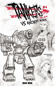 TANKERS VS ANCIENT ALIENS #4 (OF 4) CVR C JUAN JOSE RYP DESIGN VAR
