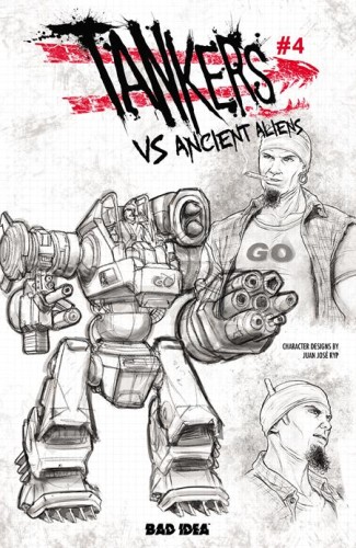 TANKERS VS ANCIENT ALIENS #4 (OF 4) CVR C JUAN JOSE RYP DESIGN VAR