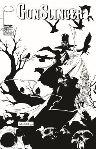 GUNSLINGER SPAWN #58 CVR B CARLO BARBERI B&W VAR