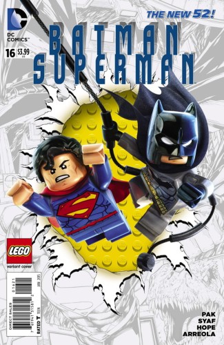 BATMAN SUPERMAN #16 LEGO VAR ED