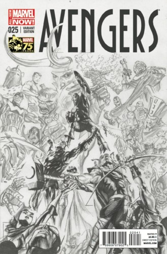 AVENGERS #25 75TH ANNIVERSARY ROSS SKETCH VAR