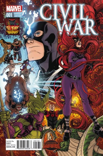 CIVIL WAR #1 INHUMANS 50TH ANNIV VAR SW