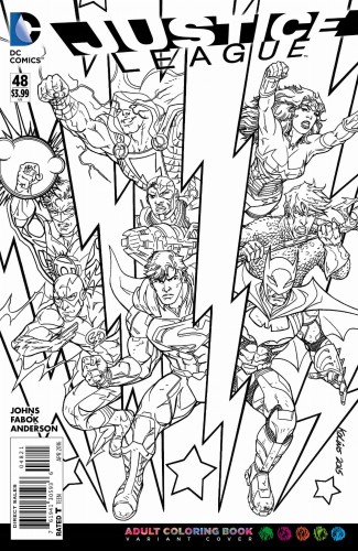 JUSTICE LEAGUE #48 ADULT COLORING BOOK VAR ED (N52)