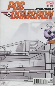 STAR WARS POE DAMERON #1 CELEBRATION SKETCH VAR