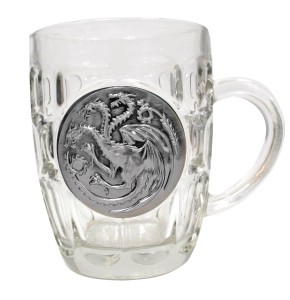 GAME OF THRONES TARGARYEN METALLIC LOGO CRYSTAL STEIN