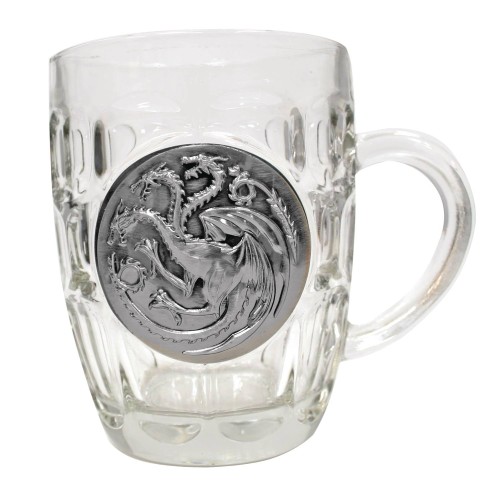 GAME OF THRONES TARGARYEN METALLIC LOGO CRYSTAL STEIN