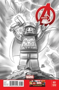 AVENGERS #21 CASTELLANI LEGO SKETCH VAR INF BOA