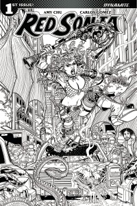 RED SONJA #1 CVR G 10 COPY BRADSHAW B&W INCV