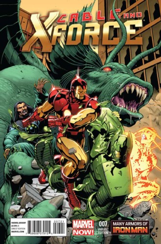 CABLE AND X-FORCE #7 IRON MAN MANY ARMORS VAR NOW2