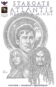STARGATE ATLANTIS HEARTS & MINDS #1 LIMITED DAN PARSONS B,W CVR