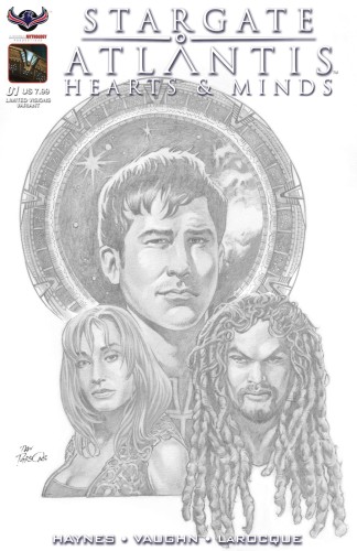 STARGATE ATLANTIS HEARTS & MINDS #1 LIMITED DAN PARSONS B,W CVR