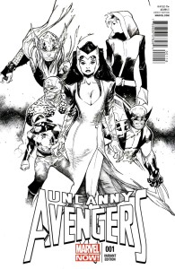 UNCANNY AVENGERS #1 COIPEL SKETCH VAR VF