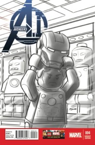 AVENGERS AI #4 CASTELLANI LEGO SKETCH VAR
