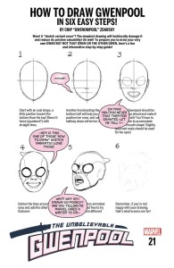 GWENPOOL #21 ZDARSKY HOW TO DRAW VAR LEG