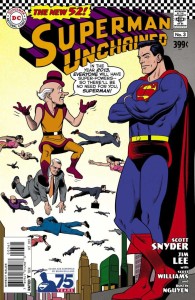 SUPERMAN UNCHAINED #3 75TH ANNIV VAR ED SILVER AGE