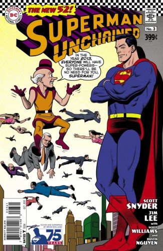 SUPERMAN UNCHAINED #3 75TH ANNIV VAR ED SILVER AGE