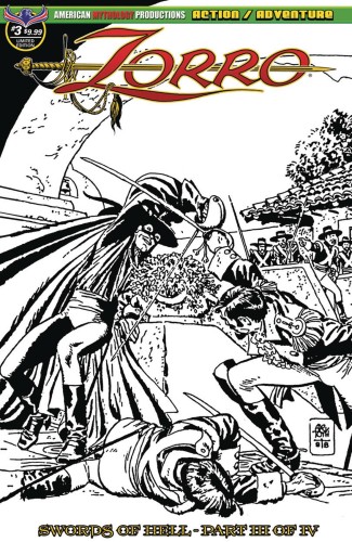 ZORRO SWORDS OF HELL #3 VISIONS OF ZORRO TOTH LTD ED CVR