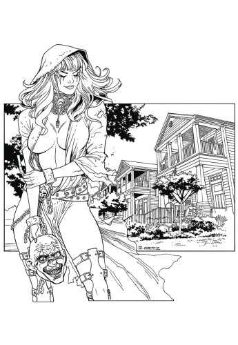 GRIMM TALES OF TERROR 2017 B&W ONE SHOT B CVR ORTIZ