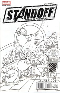 AVENGERS STANDOFF ALPHA #1 PARTY SKETCH VAR ASO