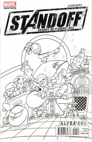 AVENGERS STANDOFF ALPHA #1 PARTY SKETCH VAR ASO